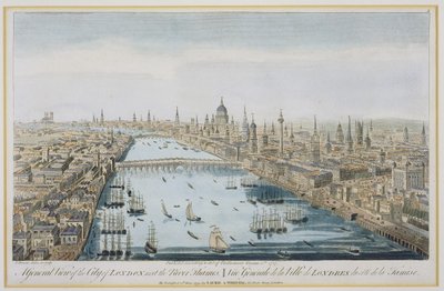 Veduta generale della città di Londra e del fiume Tamigi, tavola 2 da 